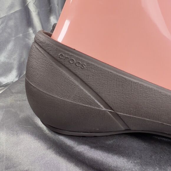 Crocs Ballet Flats Women's 7 Tortoise Cap Toe Casual Slip On Brown Spring Shoes - Picture 4 of 16